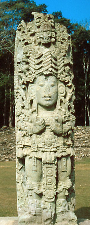 Stele A, errichtet 731 von Waxaclajuun Ub'aah K'awiil